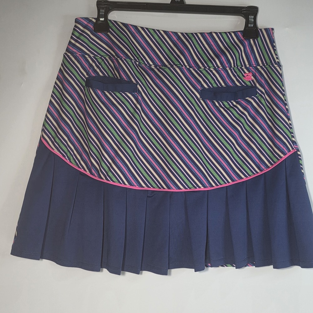 Birdies and Bows Women's Pink Blue Green Golf/Tennis Skort Size M - Picture 1 of 6